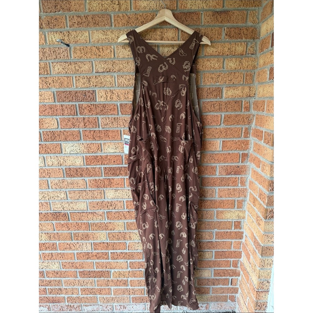 Duluth NWT Heirloom Gardening Bib Overalls XL x 31 Dark Roast Western Charm - Picture 5 of 7